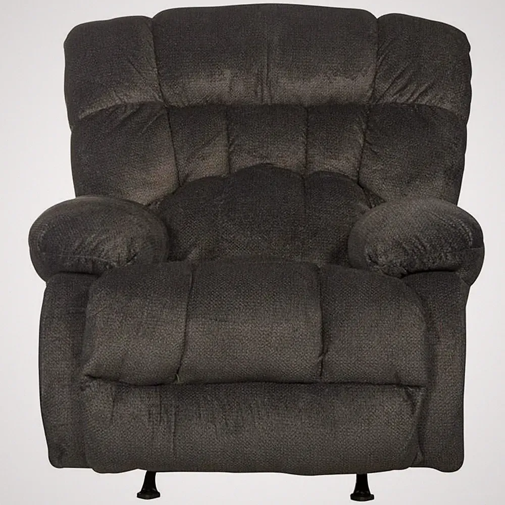 Johnson Chaise Rocker Recliner in Gray Polyester Fabric
