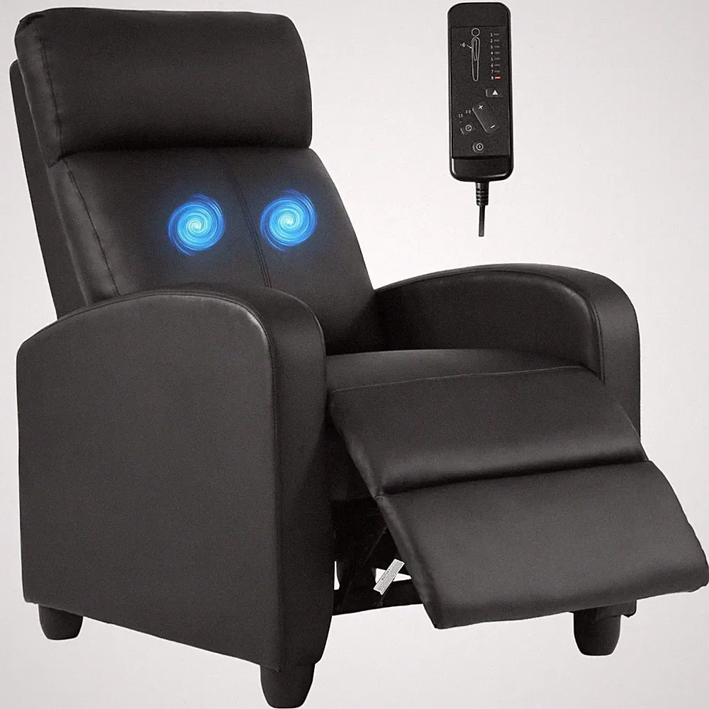 Recliner Sofa Massage Chair Home Theater Seating with Lumbar Support and Padd...